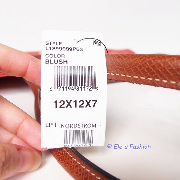 ❤️ NWT LONGCHAMP Le Pliage Large Nylon Shoulder Tote BLUSH Orange AUTHENTIC - Picture 12 of 14